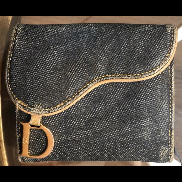Christian Dior Denim Saddle Wallet - Authe… - Picture 1 of 7